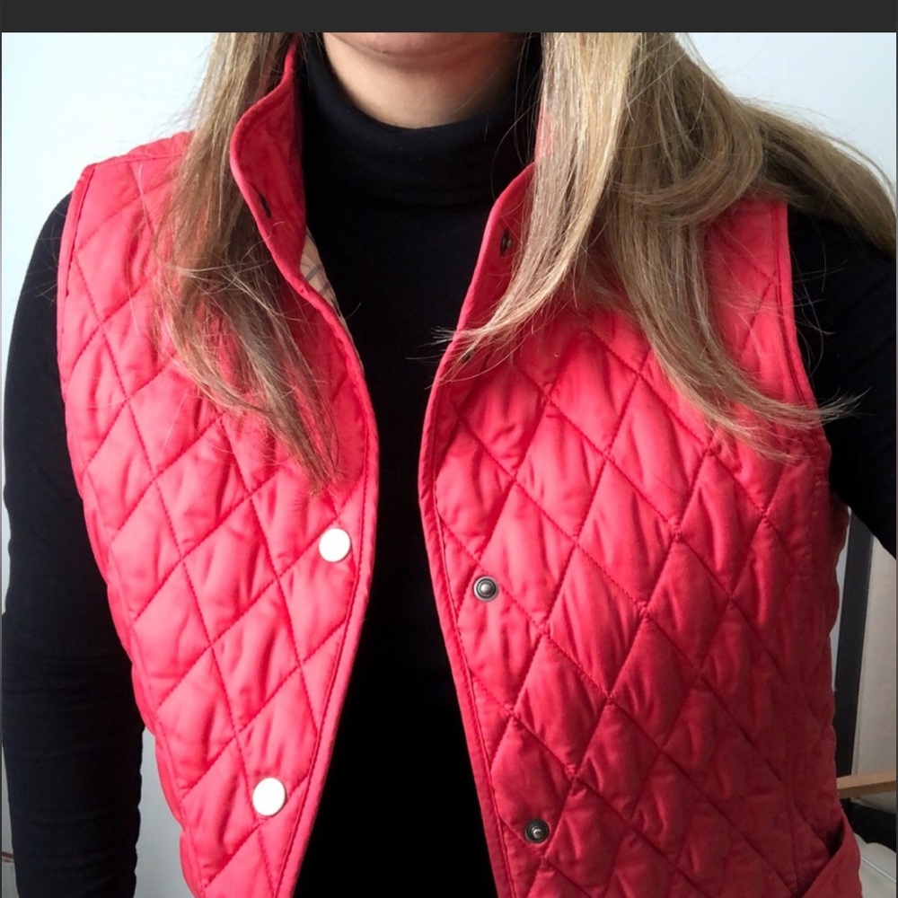 Vintage L.L. Bean Quilted‎ Vest Snap Button Closure With Pockets Size M